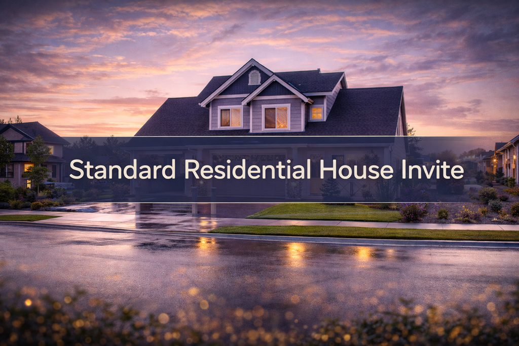 Standard Residential House Invites UK